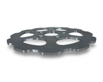 photo of antihero brake rotor to show thickness and cuts of material 