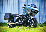 Harley Road Glide with Pioneer Adventure Bag System