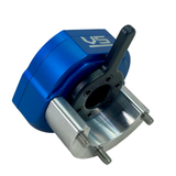 Raw metal GPR mount with GPR Stabilizer installed on a white background